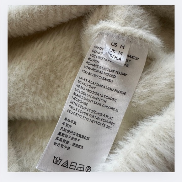 Free People “Moonbeam” Cropped Fuzzy Sweater – Ivory, Size M - Picture 8 of 8